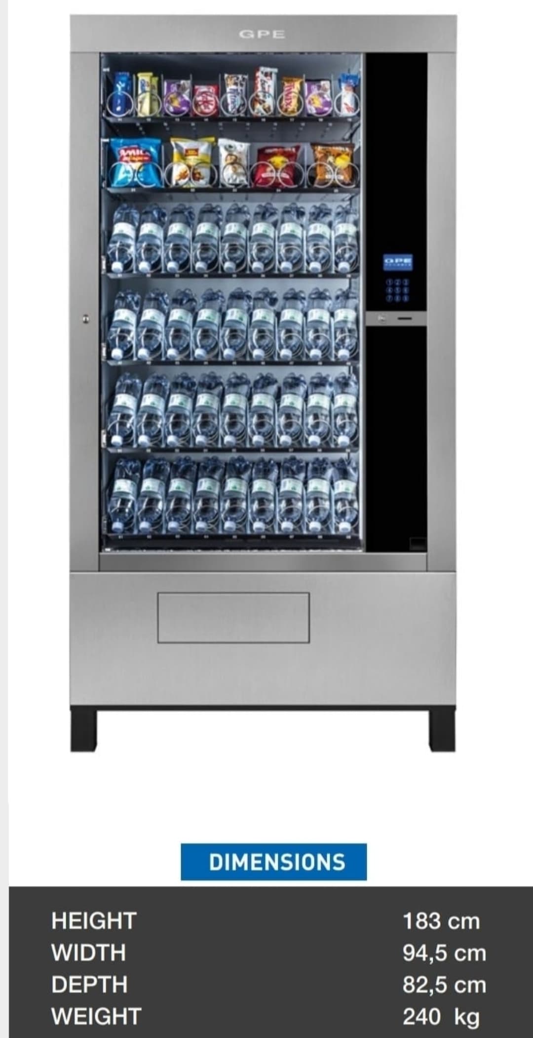مكينة بيع ذاتي GPE50 ايطالية  التصنيع موديل vinding machine