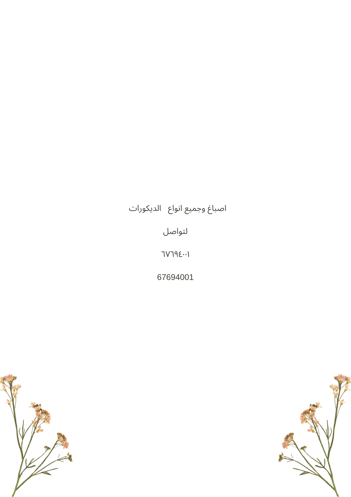 اصباغ عامه وديكوات