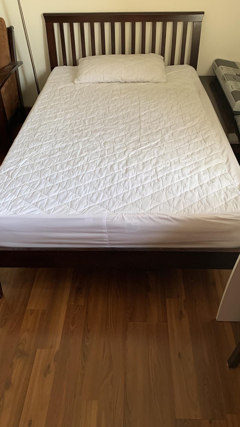 Double bed cot and mattress