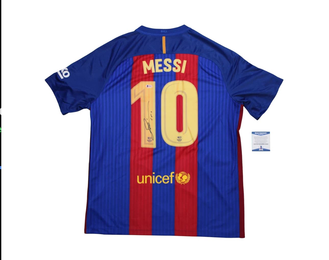 Lionel Messi Signed Barcelona Jersey - Beckett Certified